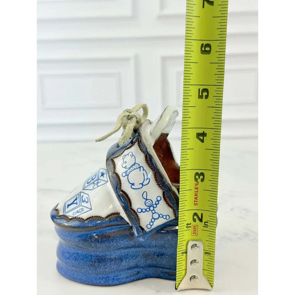 VTG Terracotta Baby Shoe Planter Stamped 